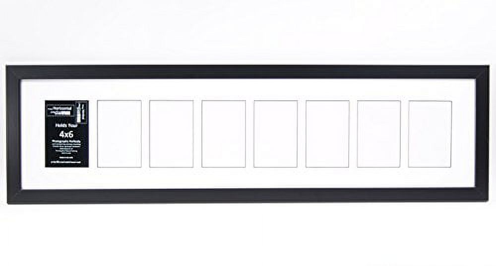 Creative Letter Art [10x40 8 Opening Glass Face Black Picture Frame to