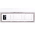 thumbnail image 1 of Creative Letter Art [10x40dw-w] 8 Opening Glass Face Driftwood Picture Frame Holds 4x6 Media with White Collage Mat, 1 of 6