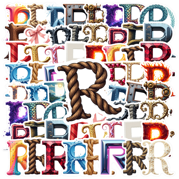 Creative Letter Theme Stickers, Waterproof Letter Theme Sticker for Water Bottle Laptop Phone Cases Planner Skateboard Luggage Helmet Party Favor Decor, Ideal for Adults Teens Teacher Rewards