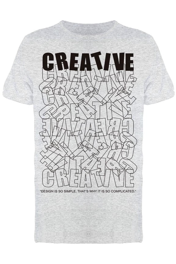 Creative Lettering Design Tee Men's -Image by Shutterstock