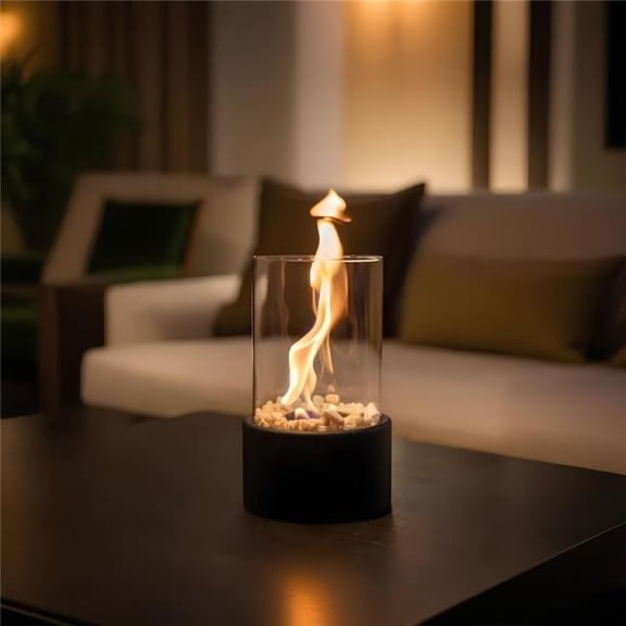 Creative Lighting Oil-Black-S Everlasting Flame Oil Lamp, Black - Medium