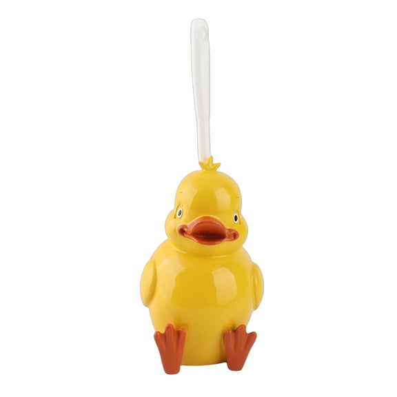 Creative Little Yellow Duck Toilet Brush with Base, Cute Decorative Bathroom Cleaning Set