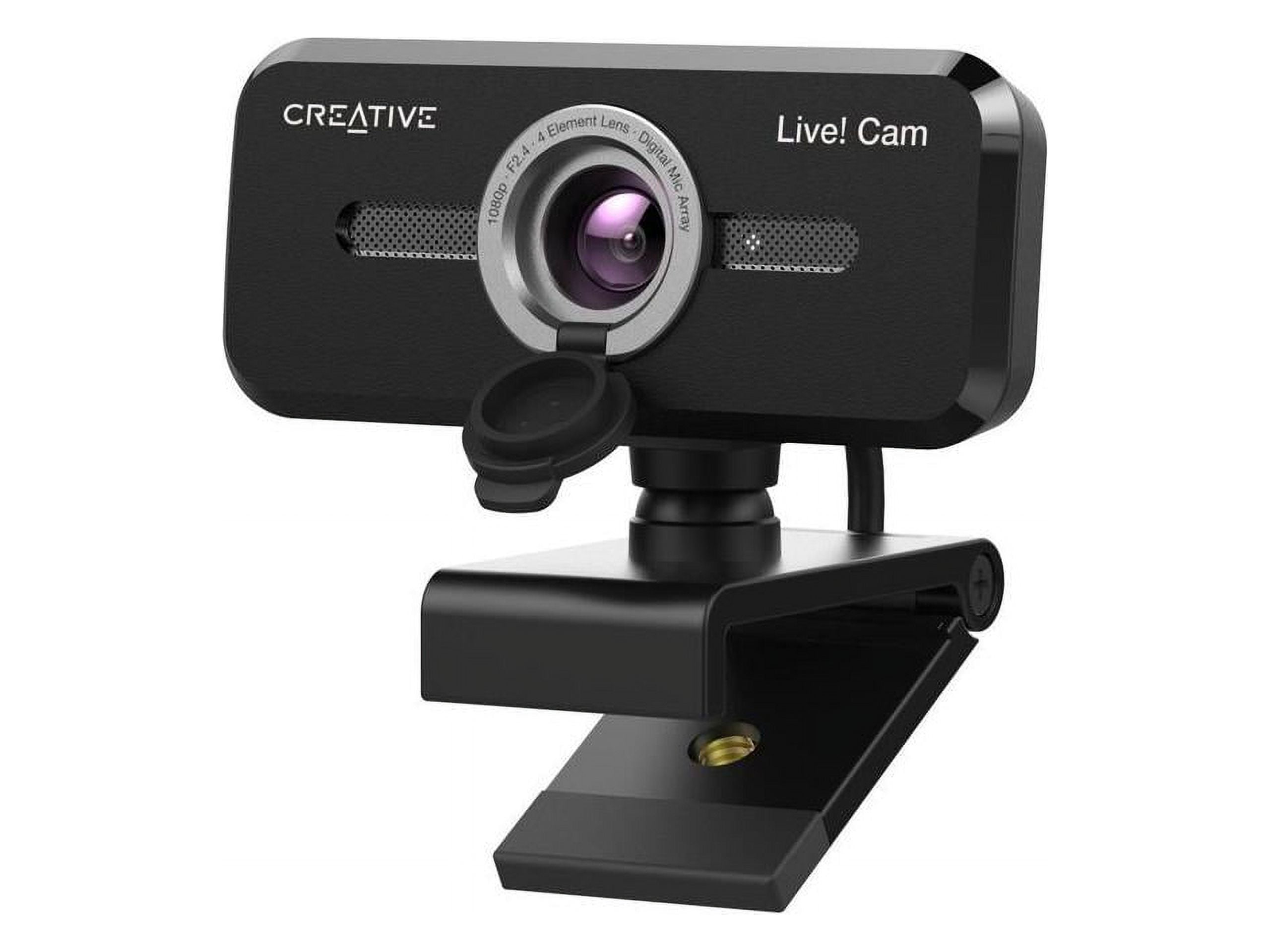 Creative Live! Cam Sync 1080p V2 Full HD Wide-Angle USB Webcam with Auto  Mute and Noise Cancellation for Video Calls, Improved Dual Built-in Mic,  Privacy Lens Cap, Universal Tripod Mount - Walmart.com