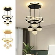 Creative Living Room Ceiling Light - Modern LED Chandelier, Stylish Decor for Home, Adds Elegant Ambience, 15.7*39.3in, Black