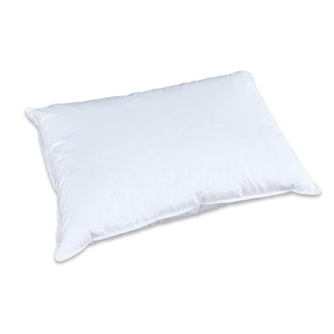 Creative Living Solutions  20 x 36 in. Natural Goose Feather & Down 100 Percent Cotton Case King Size Pillow, White