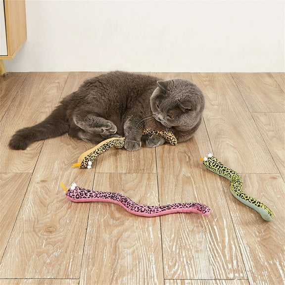 Creative Long Strip Python Cat Toys, Simulated Snake Plush Toy, Catnip Toys