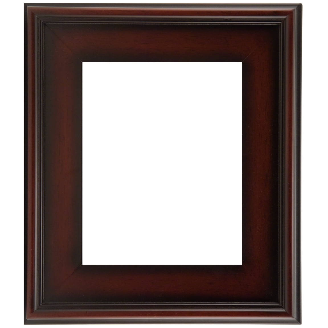 Dark Wood Canvas Picture Frame Two Tone Large 19x22 for 12x16