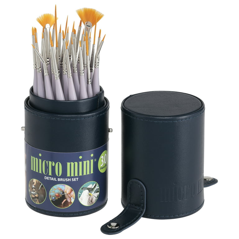 11 Pcs Miniature Detail Paint Brush Set With Natural Wood Handle, Fine Detail  Paint Brushes, Micro Detail Paint Brush, Fine Detail Brush - Grabie®