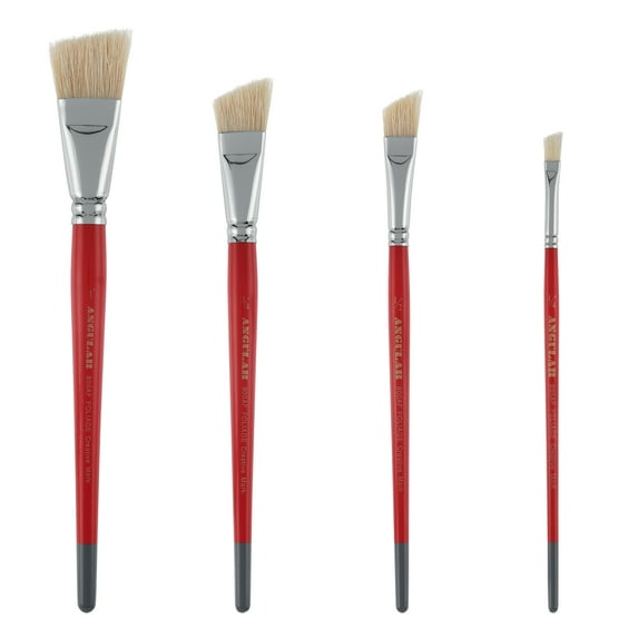 Creative Mark 800AF Chungking Fiber Set of 4 Angular Foliage Watercolor Brushes