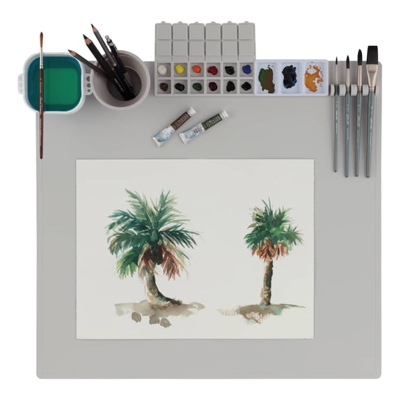 Creative Mark AquaMat Extra Large 23 3/8" x 21 3/8" Non-Slip Silicone Mat for Arts and Crafts, Workspace for Painting, Crafting, Epoxy, Resin, Clay, Craft Table Protector and Office Table Mat