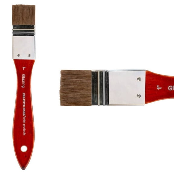 Creative Mark Artist Glazing Brush - Use with Acrylic Paint, Oil, Watercolor, Gouache, Acrylic, Alkyds, Egg Tempera - Size 1"