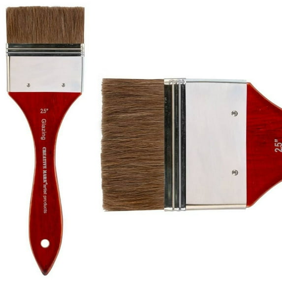 Creative Mark Artist Glazing Brush - Use with Acrylic Paint, Oil, Watercolor, Gouache, Acrylic, Alkyds, Egg Tempera - Size 2.5"