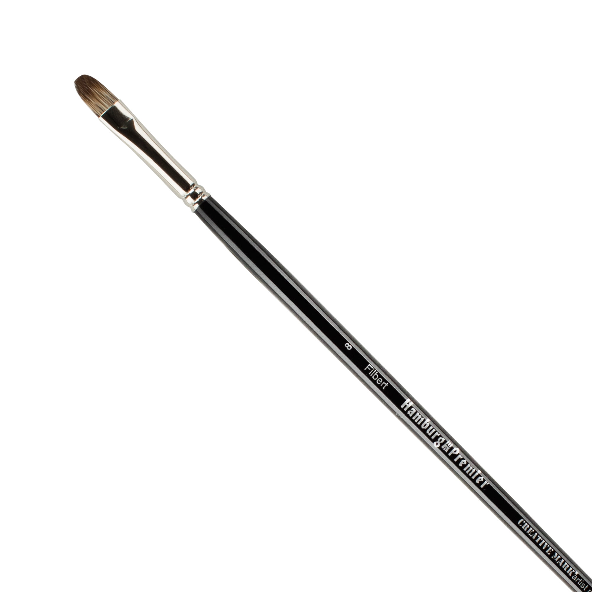 Creative Mark Hamburg Premiere Professional Oil Painting Brushes - Filbert #8 Oil Paint Brush - Handmade in Germany, Natural & Synthetic Hair Blend, Long Triple-Lacquered Birch Handle