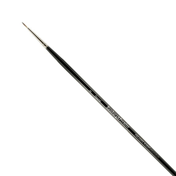 Creative Mark Hamburg Premiere Professional Oil Painting Brushes - Round #2 Oil Paint Brush - Handmade in Germany, Natural & Synthetic Hair Blend, Long Triple-Lacquered Birch Handle
