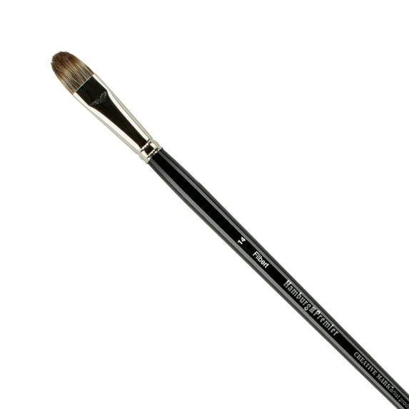 Creative Mark Hamburg Premiere Professional Oil Painting Brushes - Filbert #14 Oil Paint Brush - Handmade in Germany, Natural & Synthetic Hair Blend, Long Triple-Lacquered Birch Handle