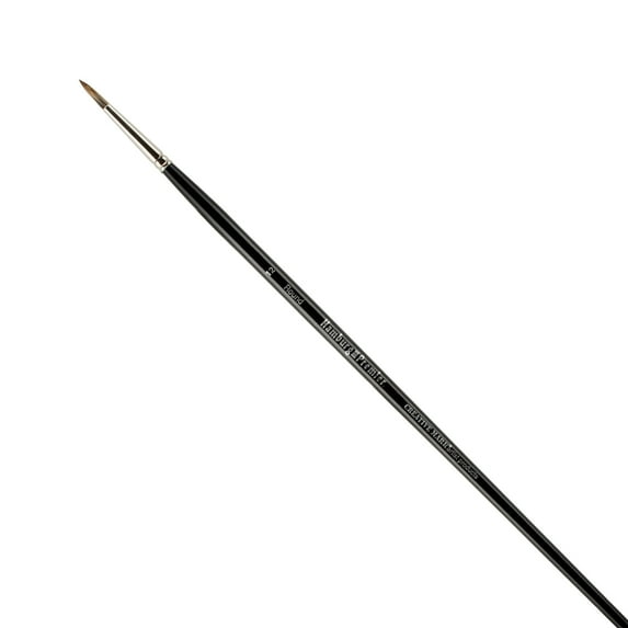 Creative Mark Hamburg Premiere Professional Oil Painting Brushes - Round #12 Oil Paint Brush - Handmade in Germany, Natural & Synthetic Hair Blend, Long Triple-Lacquered Birch Handle