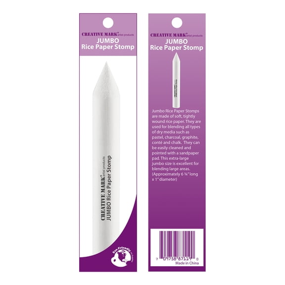 Creative Mark Artist Jumbo Rice Paper Blending Stump - Drawing Tool to Blend Dry Media Including Pastels, Charcoal, Graphite or Conte - Travel Friendly