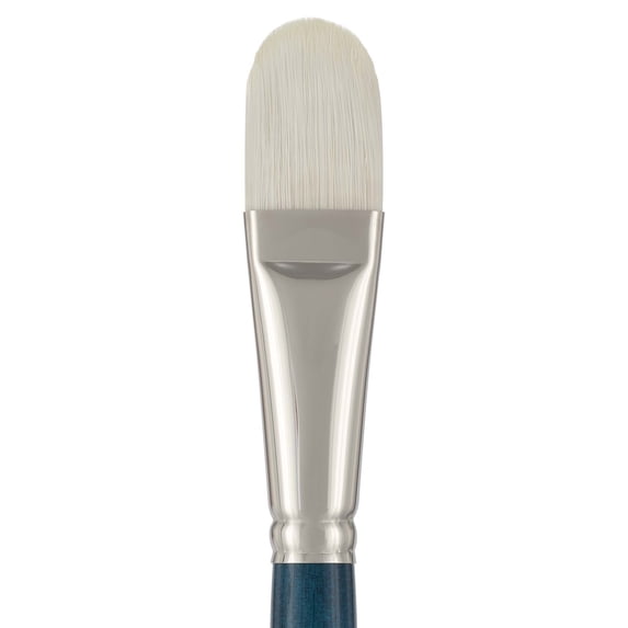 Creative Mark Berlin Synthetic Long Handle Artist Brush - Filbert # 28 - Handmade in Germany Art Paint Brush w/ Synthetic Filament for Acrylics, Oils, Alkyds - Art Brush w/ Sustainable Wood Handle