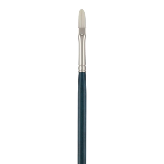 Creative Mark Berlin Synthetic Long Handle Artist Brush - Filbert # 4 - Handmade in Germany Art Paint Brush w/ Synthetic Filament for Acrylics, Oils, Alkyds - Art Brush w/ Sustainable Wood Handle