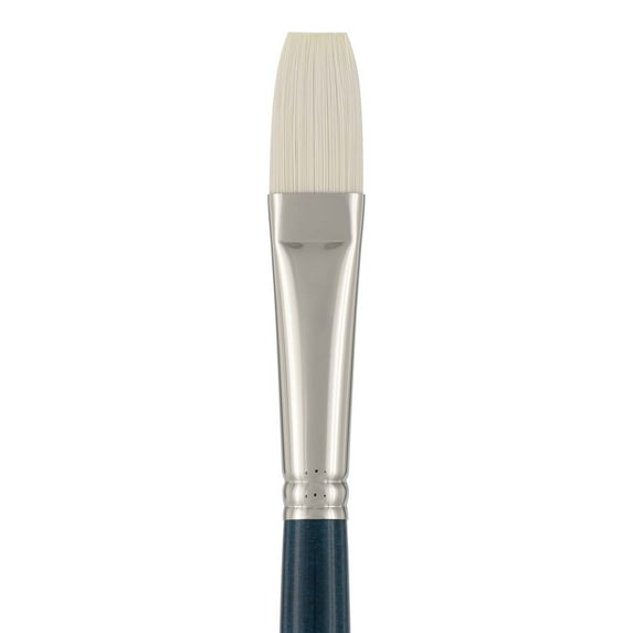 Creative Mark Berlin Synthetic Long Handle Artist Brush - Flat # 20 - Handmade in Germany Art Paint Brush w/ Synthetic Filament for Acrylics, Oils, Alkyds - Art Brush w/ Sustainable Wood Handle