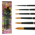 thumbnail image 1 of Creative Mark Beste Golden Taklon Assorted Round Set of 6 Artist Brush, Professional Watercolor Brushes, For Acrylic Painting, Short Handle, Sharp Edges, Hand-Tied & Shaped, 1 of 7