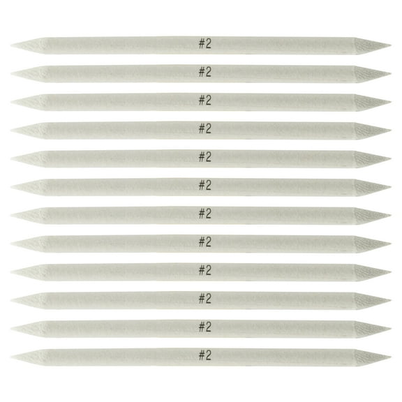 Creative Mark Blending Stumps - Solid Double-Ended Blending Stumps For Blending Charcoal, Pencils, Pastels, and More! - [Size # 2 - 12 Count]