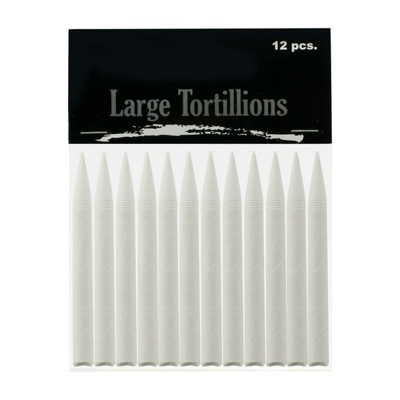 Creative Mark Blending Tortillions - Soft Paper Felts, Traditional Blenders Easily Sharpened or Sanded - [Set of 12 - Large]