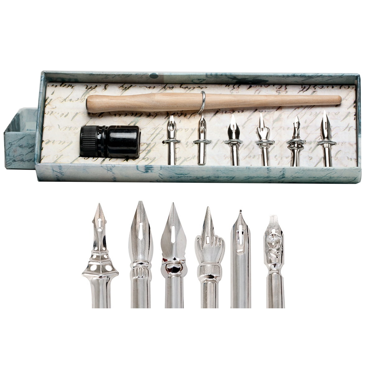 Creative Mark Calligraphy Vintage Drawing Nibs, Set of 6