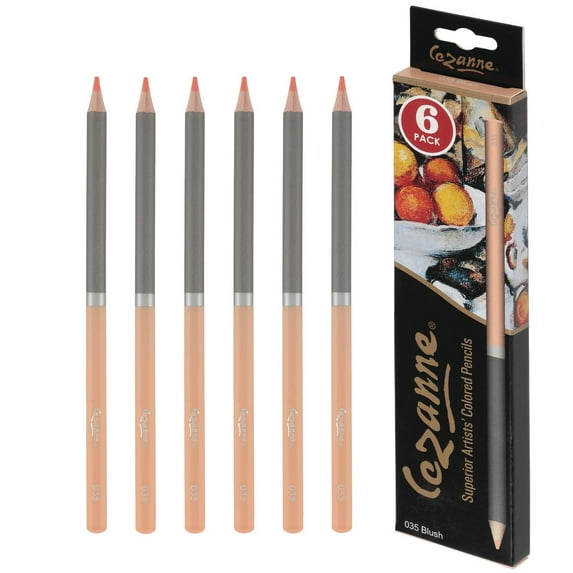 Creative Mark Cezanne Premium Colored Pencils Blush 6 Pack - Highly-Pigmented Drawing Pencils - Coloring Pencils for Drawing, Blending, Coloring, and More