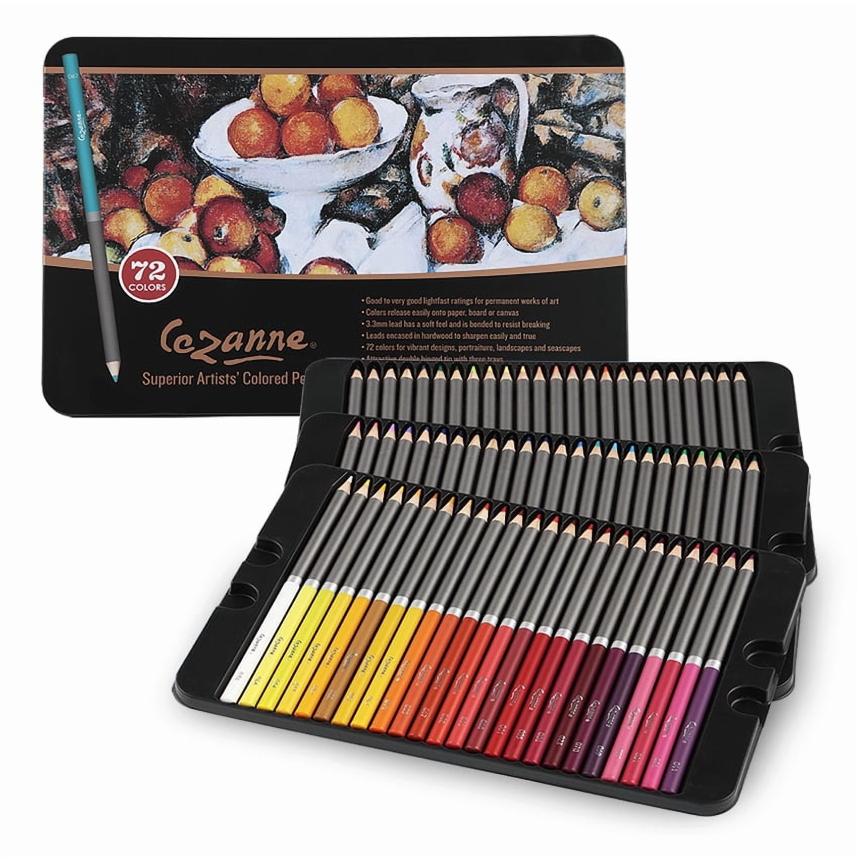 Creative Mark Cezanne Premium Colored Pencils MultiColor Set of 72 - Highly-Pigmented Drawing Pencils - Coloring Pencils for Drawing, Blending, Coloring, and More