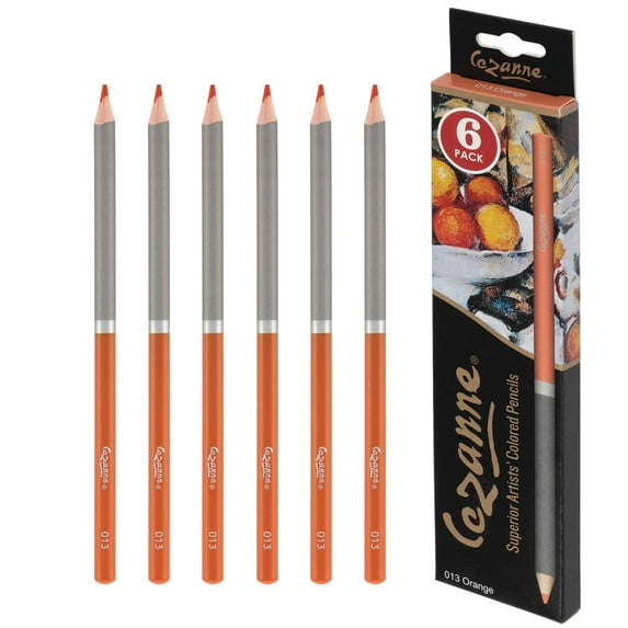 Creative Mark Cezanne Premium Colored Pencils Orange 6 Pack - Highly-Pigmented Drawing Pencils - Coloring Pencils for Drawing, Blending, Coloring, and More