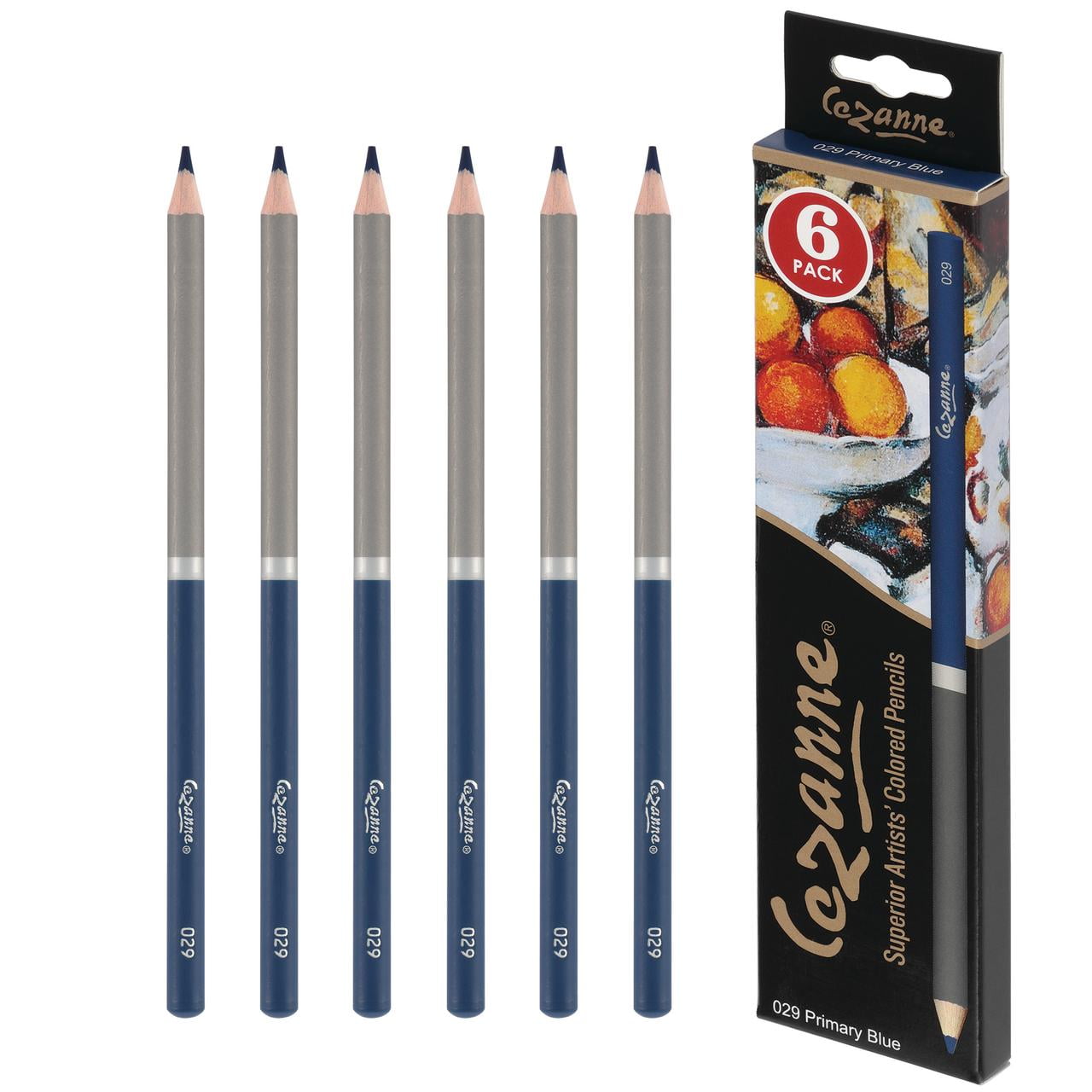 Creative Mark Cezanne Premium Colored Pencils Primary Blue 6 Pack