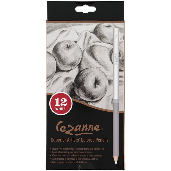 Creative Mark Cezanne Premium Colored Pencils Black Set of 12 - Highly-Pigmented Coloring Pencils for Drawing, Blending, Coloring, and More