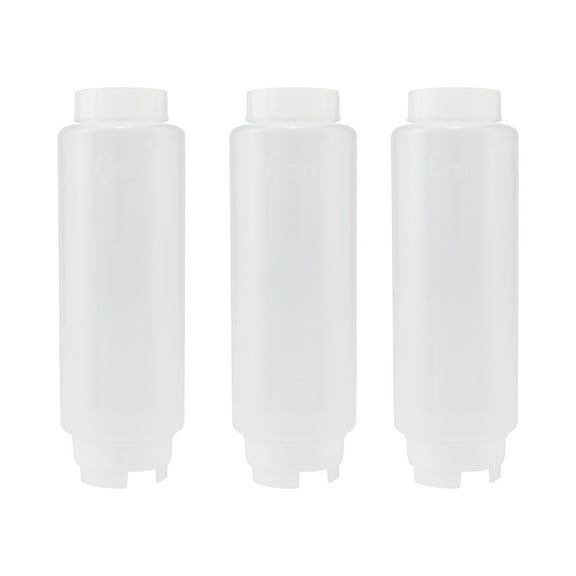Creative Mark Cylo FIFO Squeeze Bottle -Empty - 3 Pack - 20 oz. Inverted Squeeze Bottle with Air-Tight Non-Drip Silicone Valve; Acrylic Paint, Sauce & Condiment Bottles for Painters and Food Industry
