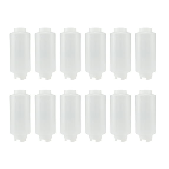 Creative Mark Cylo FIFO Squeeze Bottle -Empty - 12 Pack - 32 oz. Inverted Squeeze Bottle with Air-Tight Non-Drip Silicone Valve; Acrylic Paint, Sauce & Condiment Bottles for Painters and Food Industry