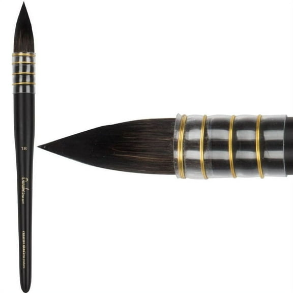 Creative Mark Danube Professional Watercolor Quill Brushes Size #18 - Kazan Squirrel and Synthetic Hair Watercolor Brushes for Painting