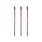 Creative Mark Ebony Splendor Long-Handled Synthetic Sable Paint Brush, Bright # 10, Pack of 3, Teijin Multi-Filament Hair, Handcrafted Synthetic Paint Brushes for Acrylic, Watercolor Painting and More