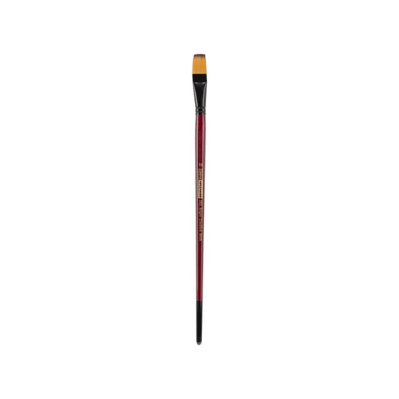 Creative Mark Ebony Splendor Long-Handled Synthetic Sable Paint Brush, Bright # 16, Teijin Multi-Filament Hair, Handcrafted Synthetic Paint Brushes for Acrylic Painting, Watercolor Painting and More