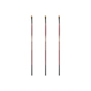 Creative Mark Ebony Splendor Long-Handled Synthetic Sable Paint Brush, Bright # 4, Pack of 3, Teijin Multi-Filament Hair, Handcrafted Synthetic Paint Brushes for Acrylic, Watercolor Painting and More