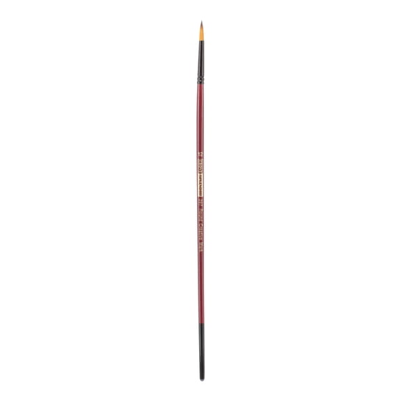 Creative Mark Ebony Splendor Long-Handled Synthetic Sable Paint Brush, Round # 12, Teijin Multi-Filament Hair, Handcrafted Synthetic Paint Brushes for Acrylic Painting, Watercolor Painting and More