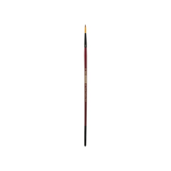 Creative Mark Ebony Splendor Long-Handled Synthetic Sable Paint Brush, Round # 16, Teijin Multi-Filament Hair, Handcrafted Synthetic Paint Brushes for Acrylic Painting, Watercolor Painting and More