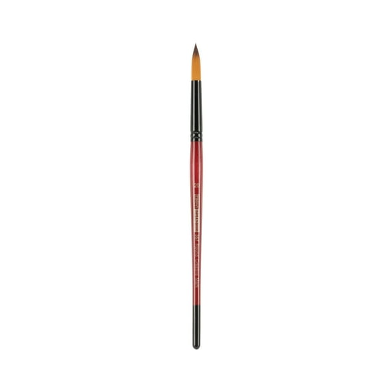 Creative Mark Ebony Splendor Short-Handled Synthetic Sable Paint Brush, Round # 20, Teijin Multi-Filament Hair, Handcrafted Synthetic Paint Brushes for Acrylic Painting, Watercolor Painting and More