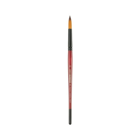 Creative Mark Ebony Splendor Short-Handled Synthetic Sable Paint Brush, Round # 20, Teijin Multi-Filament Hair, Handcrafted Synthetic Paint Brushes for Acrylic Painting, Watercolor Painting and More