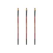 Creative Mark Ebony Splendor Short-Handled Synthetic Sable Paint Brush, Shader # 6, Pack of 3, Teijin Multi-Filament Hair, Handcrafted Synthetic Paint Brushes for Acrylic, Watercolor Painting and More