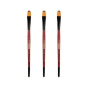 Creative Mark Ebony Splendor Short-Handled Synthetic Sable Paint Brush, Wash 1/2 in, Pack of 3, Teijin Multi-Filament Hair, Handcrafted Synthetic Paint Brushes for Acrylic, Watercolor Painting & More