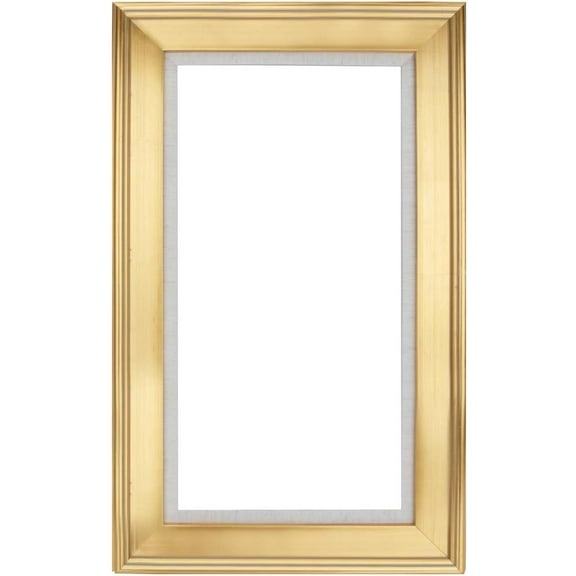 Creative Mark Elegant Plein Aire Gold Frame with Linen Liner |12x24" Ornate Picture Frames | High-End Open-Back Frame | Vintage Photo Frame | Gessoed Wood | 3-inch Wide Moulding | No Glass or Backing