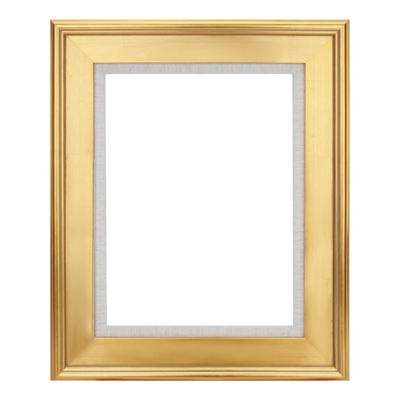 Creative Mark Elegant Plein Aire Gold Frame with Linen Liner, 3 Pack of 12x16" Ornate Open Back Picture Frames, No Glass or Backing, Gessoed Wood, 2.75-inch Wide Moulding