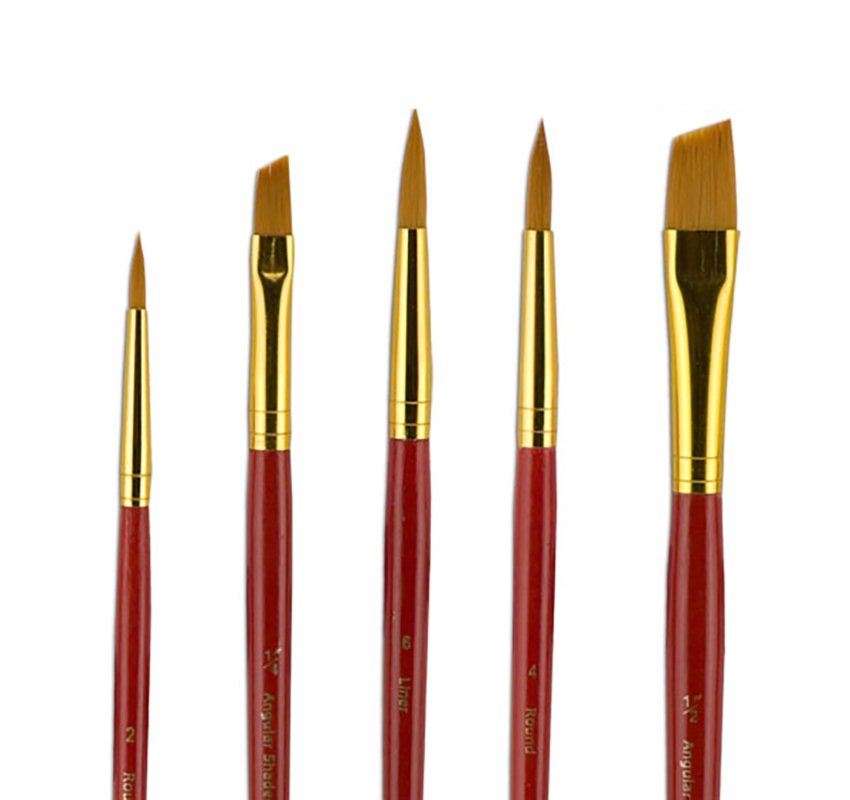 Creative Mark Fundamentals Paint Brush No. 12 Set of 60 Pcs - Short Handled For Decorative Arts, Watercolor, Acrylic, Oils, & More!