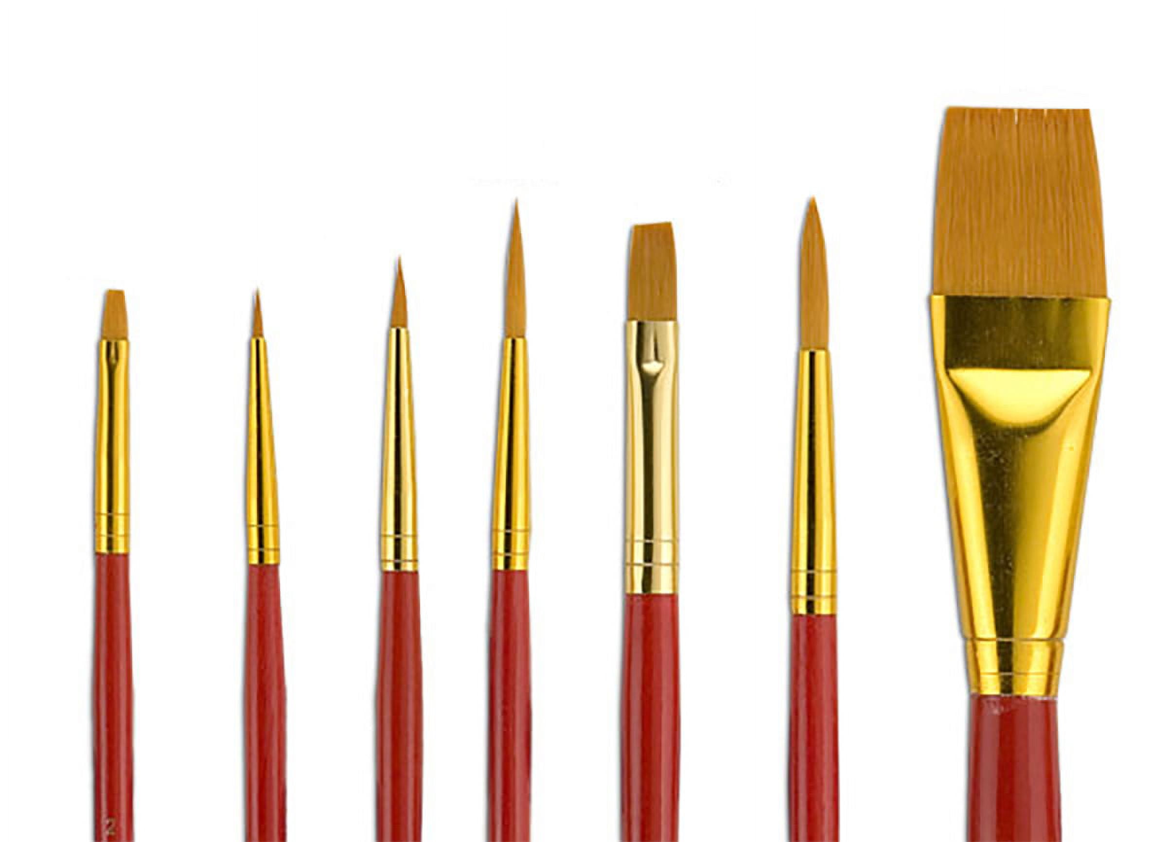 Creative Mark Fundamentals Paint Brush No. 15 Set of 7 - Short Handled For Decorative Arts, Watercolor, Acrylic, Oils, & More! - 12 Pack (84 Pcs)