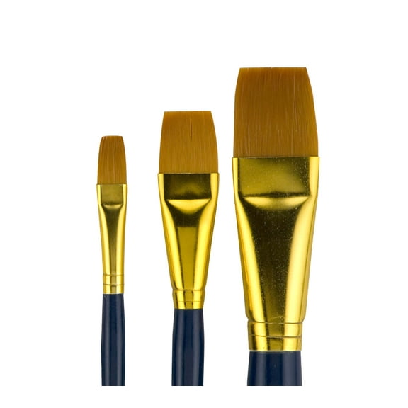 Creative Mark Fundamentals Paint Brush No. 17 Set of 3 - Short Handled For Decorative Arts, Watercolor, Acrylic, Oils, & More! - 12 Pack (36 Pcs)